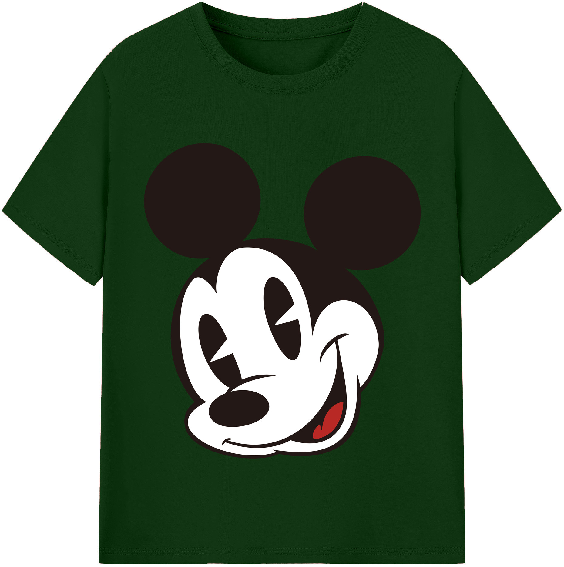 （画像用） ミッキーマウス Mickey Mouse 綿100％半袖Tシャツ（フロントプリント）